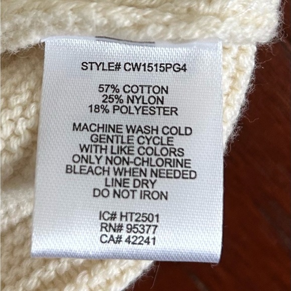 Sanctuary Women's Knit Bomber Jacket full zip cotton blend NWT SZ S CREAM COLOR - Picture 14 of 14